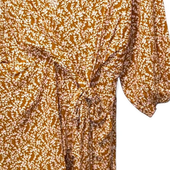 Free People French Quarter Mini Dress Mustard Floral V Neck Faux
Wrap Boho XS - Picture 3 of 9